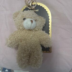 Beige Teddy Bear Key Holder/Bag Charm